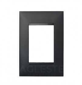 Placa P/3 Modulos 4x2 - Pial Plus + Preto
